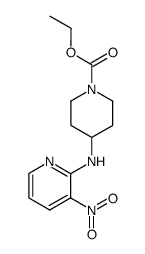 1-哌啶甲酸-4-[(3-硝基-2-吡啶基)氨基]乙酯 结构式