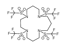 1,4,8,12-Tetraazacyclopentadecane, 1,4,8,12-tetrakis[(trifluoromethyl)sulfonyl]- 结构式