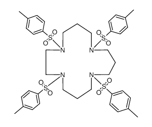 1,4,8,12-四(4-甲基苯磺酰基)-1,4,8,12-四氮杂环十五烷 结构式