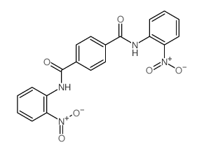 N1,N4-双(2-硝基苯基)-1,4-苯二甲酰胺 结构式