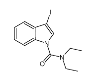 N,N-二乙基-3-碘-1H-吲哚-1-甲酰胺 结构式
