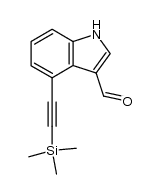 1H-Indole-3-carboxaldehyde, 4-[2-(trimethylsilyl)ethynyl]- 结构式