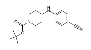 1-BOC-4-((4-氰基苯基)氨基)-哌啶 结构式