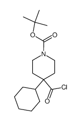 1-哌啶甲酸-4-(氯甲酰基)-4-环己基-1,1-二甲基乙酯 结构式