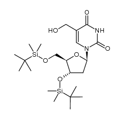Thymidine, 3',5'-bis-O-[(1,1-dimethylethyl)dimethylsilyl]-α-hydroxy- 结构式