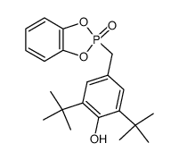 Phenol, 2,6-bis(1,1-dimethylethyl)-4-[(2-oxido-1,3,2-benzodioxaphosphol-2-yl)methyl]- 结构式
