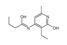 N-(3-乙基-1,2-二氢-6-甲基-2-氧代-4-吡啶基)丁酰胺 结构式