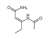3-乙酰氨基-2-戊烯酰胺 结构式