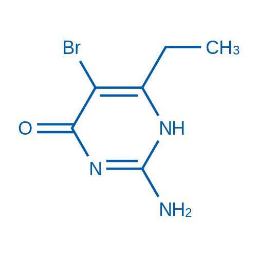 2-氨基-5-溴-6-乙基-4(3H)-嘧啶酮 结构式