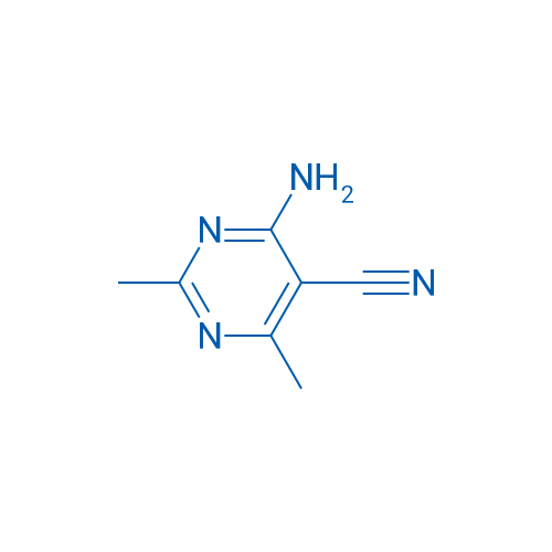 4-氨基-5-氰基-2,6-二甲基嘧啶 结构式