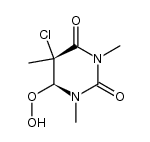 5-氯二氢-6-氢过氧基-1,3,5-三甲基-2,4(1H,3H)-嘧啶二酮 结构式