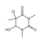 5-氯-6-羟基-1,3,5-三甲基-5,6-二氢-2,4(1H,3H)-嘧啶二酮 结构式