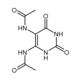 5,6-二乙酰氨基尿嘧啶 结构式
