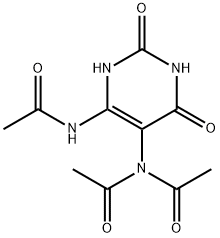 N-乙酰-N-[6-(乙酰氨基)-1,2,3,4-四氢-2,4-二氧代-5-嘧啶基]乙酰胺 结构式
