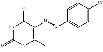 5-[2-(4-氯苯基)偶氮基]-6-甲基-2,4(1H,3H)-嘧啶二酮 结构式