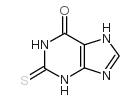 2-巯基-6-羟基嘌呤 结构式