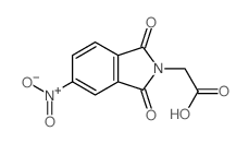(5-硝基-1,3-二氧代-1,3-二氢-2H-异吲哚-2-基)乙酸 结构式