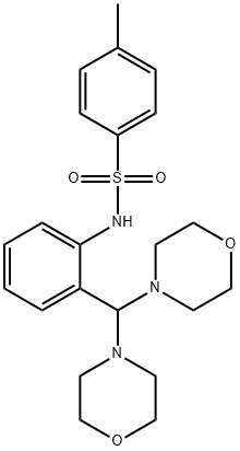 N-[2-(二-4-吗啉基甲基)苯基]-4-甲基苯磺酰胺 结构式