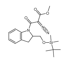 Methyl α-diazo-2-[[[(1,1-dimethylethyl)dimethylsilyl]oxy]methyl]-2,3-dihydro-β-oxo-1H-indole-1-propanoate 结构式