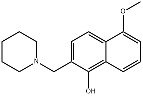 5-methoxy-2-(piperidin-1-ylmethyl)naphthalen-1-ol 结构式