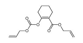 1-Cyclohexene-1-carboxylic acid, 2-[[(2-propen-1-yloxy)carbonyl]oxy]-, 2-propen-1-yl ester 结构式