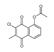 5-乙酰氧基-3-氯-2-甲基-1,4-萘二酮 结构式