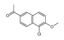 1-(5-氯-6-甲氧基-2-萘基)乙酮 结构式