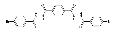 1,4-对苯二甲酸二(2-(4-溴苯甲酰基)酰肼) 结构式