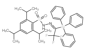 TRIFLUOROACETYLTRIPHENYLSILANE 2,4,6-TRIISOPROPYLBENZENESULFONYLHYDRAZONE 结构式