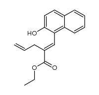 2-[(2-羟基-1-萘基)亚甲基]-4-戊烯酸乙酯 结构式