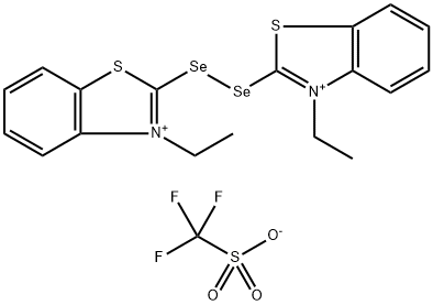 2,2'-二硒代双[3-乙基]苯并噻唑鎓 三氟甲磺酸盐(1:2) 结构式