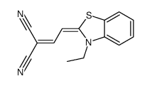 MALONONITRILE, [2-(3-ETHYL-2-BENZOTHIAZOLINYLIDENE)ETHYLIDENE]- 结构式