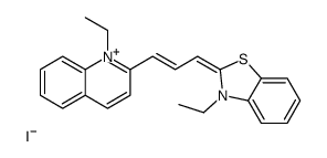 1-乙基-2-[3-(3-乙基-3H-苯并噻唑-2-亚基)丙-1-烯基]喹啉碘化物 结构式