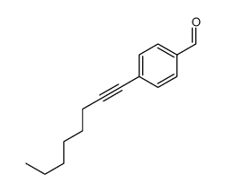 4-(1-辛炔-1-基)苯甲醛 结构式