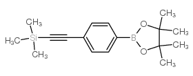 4,4,5,5-四甲基-2-[4-[(三甲基硅基)乙炔基]苯基]-1,3,2-二氧杂硼烷 结构式