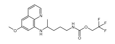 Carbamic acid, N-[4-[(6-methoxy-8-quinolinyl)amino]pentyl]-, 2,2,2-trifluoroethyl ester 结构式