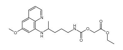 Acetic acid, 2-[[[[4-[(6-methoxy-8-quinolinyl)amino]pentyl]amino]carbonyl]oxy]-, ethyl ester 结构式