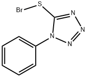 1-苯基-1H-四唑-5-次磺酰溴 结构式