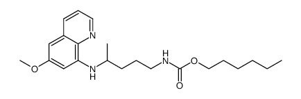 Carbamic acid, N-[4-[(6-methoxy-8-quinolinyl)amino]pentyl]-, hexyl ester 结构式
