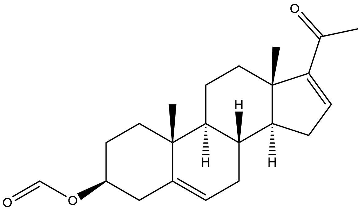 3β-乙酰氧基孕甾-5,16-二烯-20-酮 结构式