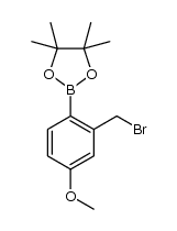 2-[2-(溴甲基)-4-甲氧基苯基]-4,4,5,5-四甲基-1,3,2-二氧杂硼戊环 结构式