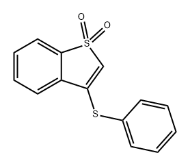 3-(苯硫基)苯并[b]噻吩-1,1-二氧化物 结构式