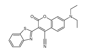 3-(2-苯并噻唑基)-7-(二乙氨基)-2-氧代-2H-1-苯并吡喃-4-腈 结构式
