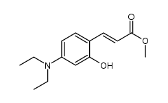 (E)-3-(4-二乙氨基-2-羟基苯基)丙烯酸甲酯 结构式