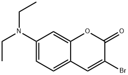 3-溴-7-(二乙氨基)-2H-1-苯并吡喃-2-酮 结构式