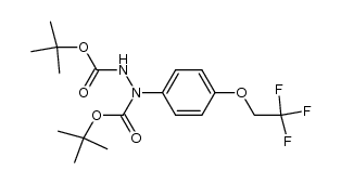 1,2-Hydrazinedicarboxylic acid, 1-[4-(2,2,2-trifluoroethoxy)phenyl]-, 1,2-bis(1,1-dimethylethyl) ester 结构式