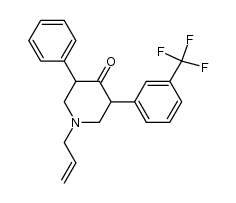 1-烯丙基-3-苯基-5-(3-三氟甲基苯基)-4-哌啶酮 结构式