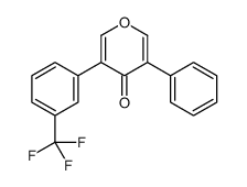 3-苯基-5-[3-(三氟甲基)苯基]-4H-吡喃-4-酮 结构式