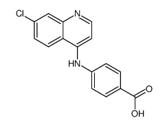 4-[(7-氯喹啉-4-基)氨基]苯甲酸 结构式