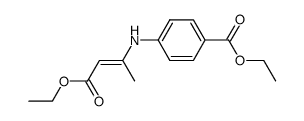 4-[(3-乙氧基-1-甲基-3-氧代-1-丙烯基)氨基]苯甲酸乙酯,(E)- 结构式